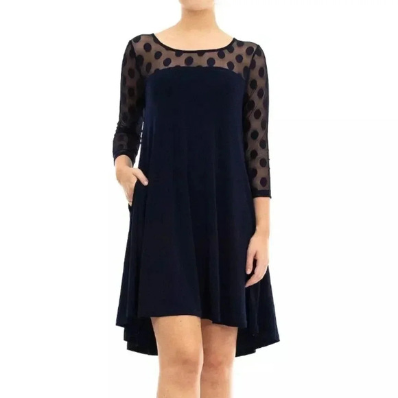 Nina Leonard Polka Dot Dress - Picture 4 of 4